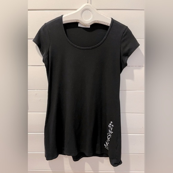 Message Factory – Black Graphic Tunic Tee (Size M) - Picture 1 of 8